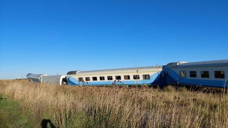 Descarrilo un tren en olavarría con direccion a Bahia Blanca