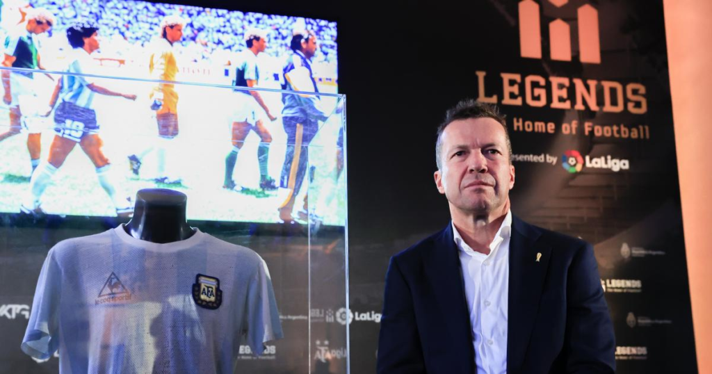 Matthäus camiseta de Maradona Mundial 86